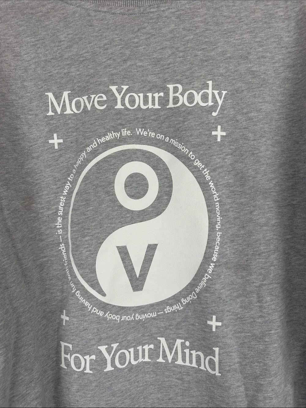 Outdoor Voices Move Your Body For Your Mind Graphic Sweatshirt Gray XL
